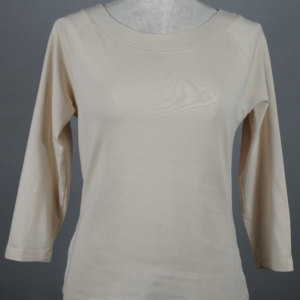 Talbots Boat neck Long Sleeve Top  Color: Cream